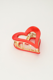 My jewellery Rode haarclip met hart