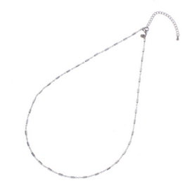 Go Dutch Label ketting | tube link necklace zilver