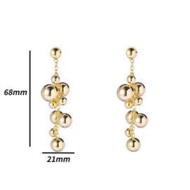 Go Dutch Label oorbellen Balls Drop - 14K