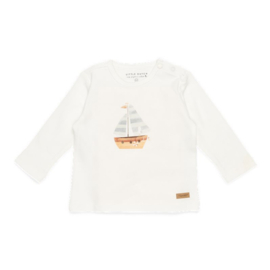 Little Dutch t-shirt lange mouw | Sailboat white.