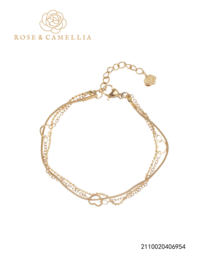 rose en camellia armband 3 dubbele schakel