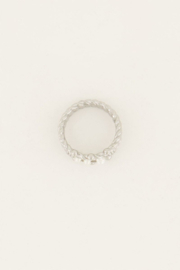 My Jewellery ring | zilver statement ring three pearls.*