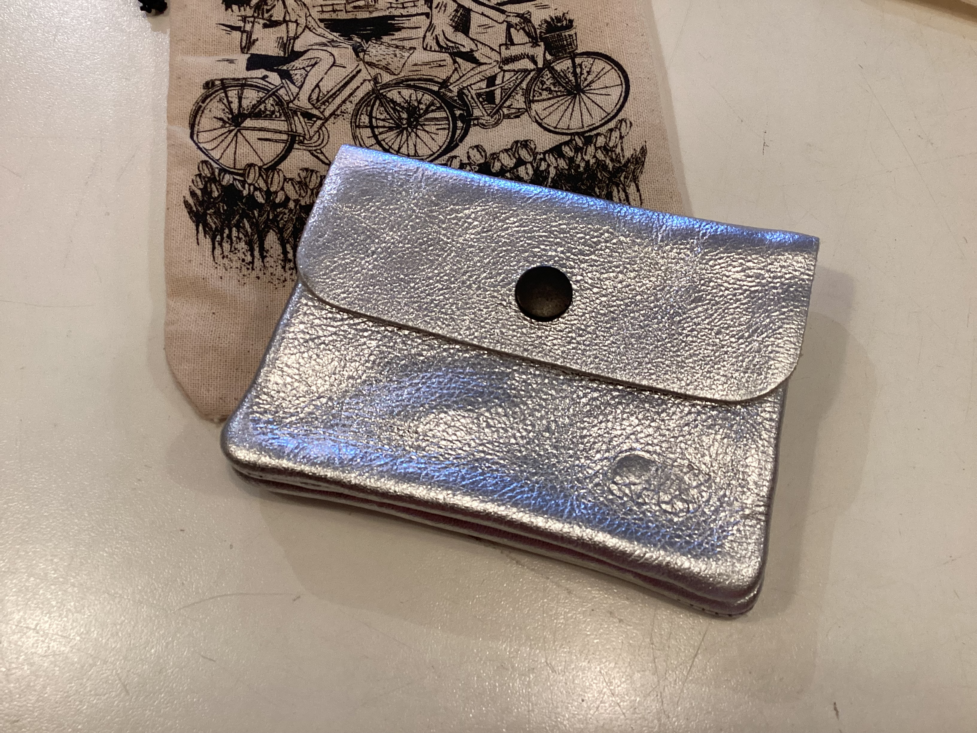 Bear Design portemonnee 'pietje' silver
