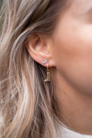 My Jewellery oorbellen | studs met transparante steen zilver