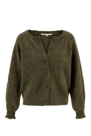 zusss vest met knopen donker groen