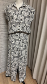 zusss top met grafische print of white/zwart