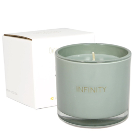 My Flame geurkaars met wens-armband - infinity - minty bamboo