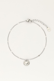 My jewellery Unconditional love bracelet "hammered heart" zilver