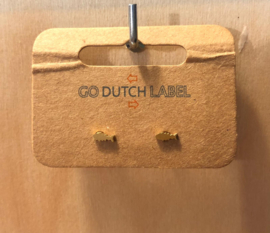 Go Dutch Label oorbellen | knopjes visje goud.
