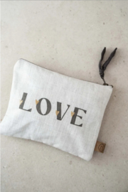 zusss toilettas love zand/antraciet/goud