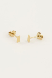 My Jewellery oorbellen  | oorbellen studs rechthoekje goud*