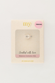My jewellery Iconic oor piercing met parel zilver