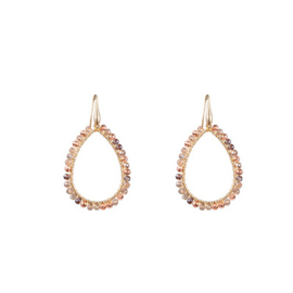 Go Dutch Label oorbellen | beads open drop goud gold mix
