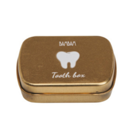 bambam tandendoosje blikje goud