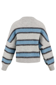 zusss trui met strepen grijs blauw