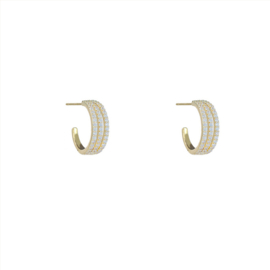 Go Dutch Label oorbellen fine sparkle hoops - 14k