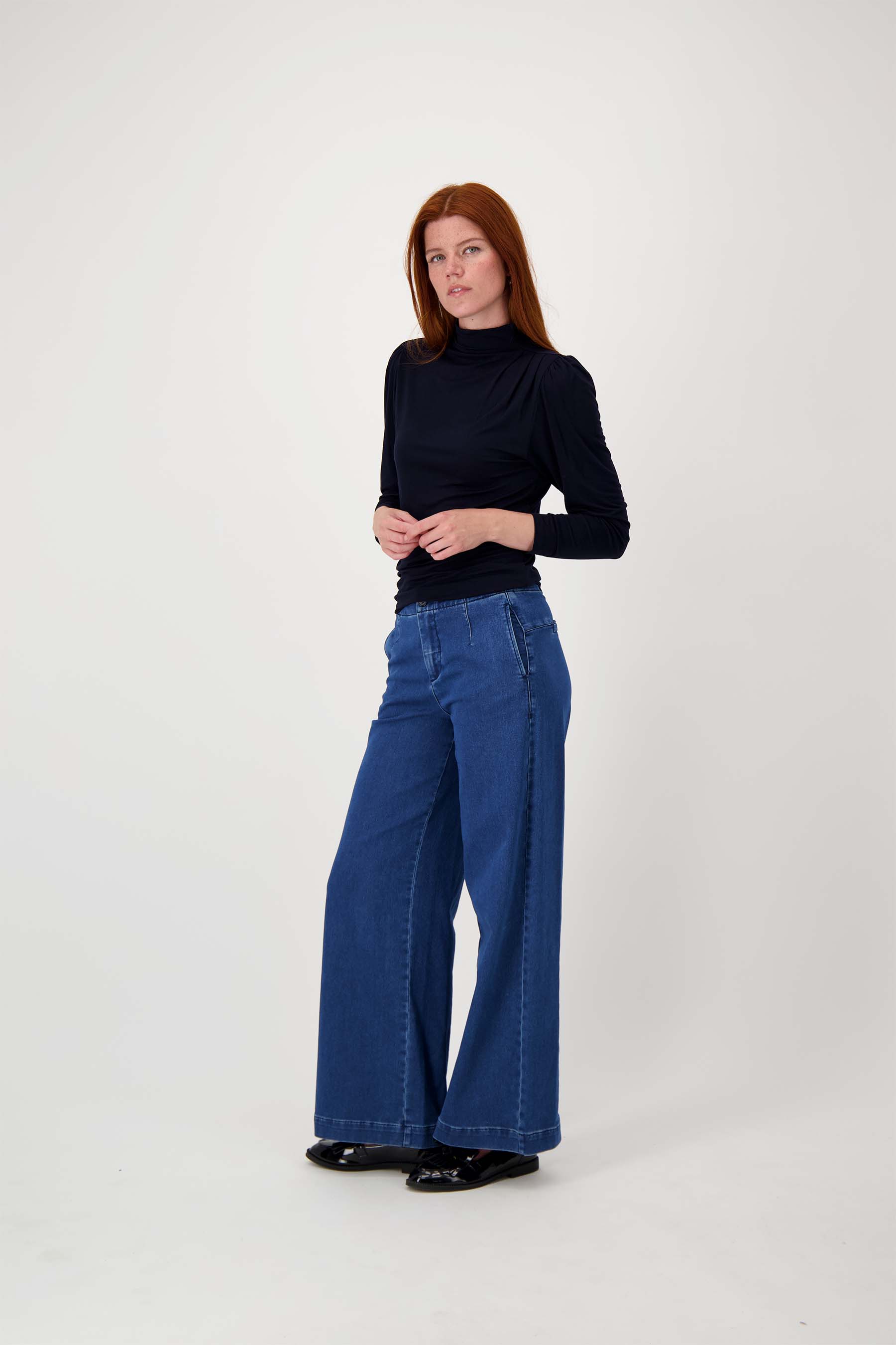 zusss broek top met plooi detail