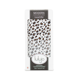 Lulujo swaddle 120 x 120 cm bamboe | luipaardprint