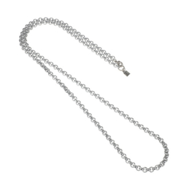 Camps & Camps ketting | zilver jasseron lang