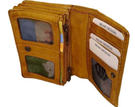 Bear Design kleine portemonnee | oker geel