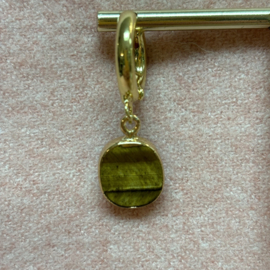 Just a touch oorbellen brown hoop