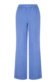 zusss linnen broek recht model lavendelblauw