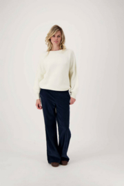zusss corduroy broek met elastaan navy