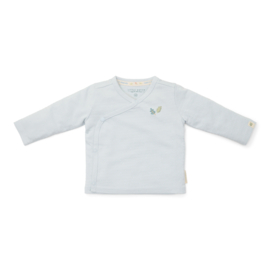 Little Dutch new born t-shirt overslag lange mouw baby blue