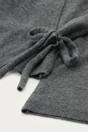 My jewellery grijze wrap cardigan