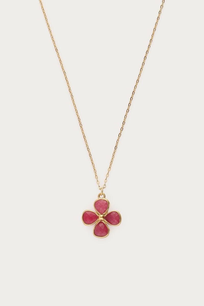 My Jewellery Botanical ketting met roze klaver