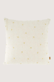 zusss kussen hartjes 45x45cm zand / goud