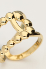 My jewellery verstelbare statement ring gekruist goud