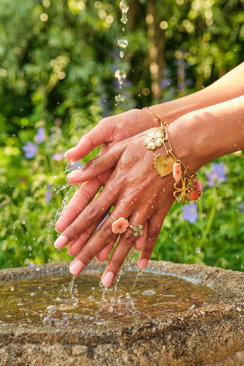 My Jewellery Botanical bedel armband met klaver en bloemen