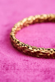 My Jewellery bangle met gevlochten patroon | goud