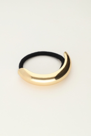 My jewellery haarelastiek met goudkleurige curve