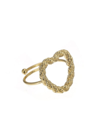 rose en camellia verstelbare ring hart