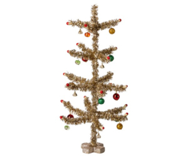 Maileg kerstboom groot goud rood en groen decoratie