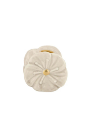 Zusss keramieken kandelaar bloem beige
