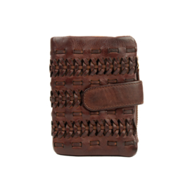 Bear Design gevlochten portemonnee 'Lux' | cognac