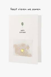 zusss wenskaart met happy birthday wit