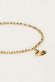 My jewellery Love forever connected armbanden set met zwanen goud