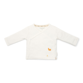 Little Dutch new born little farm t-shirt overslag lange mouw off white
