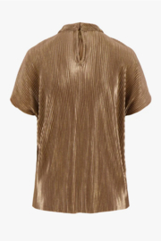 zusss plissé turtle top champagne goud