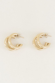 My Jewellery oorbellen | driedubbel klein goud