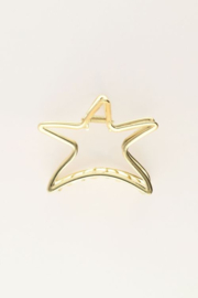 My jewellery gouden haarclip met grote ster