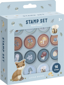 Little Dutch forest friends stempel set 16 stuks