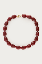 My Jewellery Burgundy chunky kralenketting