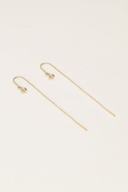 My jewellery Doortrek oorhangers met ster goud