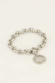 My Jewellery armband | Bold Spirit schakelarmband met munt zilver
