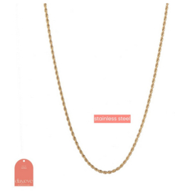 Go Dutch Label ketting Small Twist Necklace  goud 14K